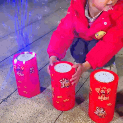 Máquina de Burbujas Navideña · Luces y sonido de fuegos artificiales