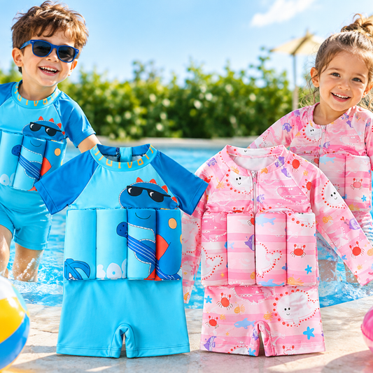 Traje de Baño con Flotador para Niños · Más confianza en el agua 🏊