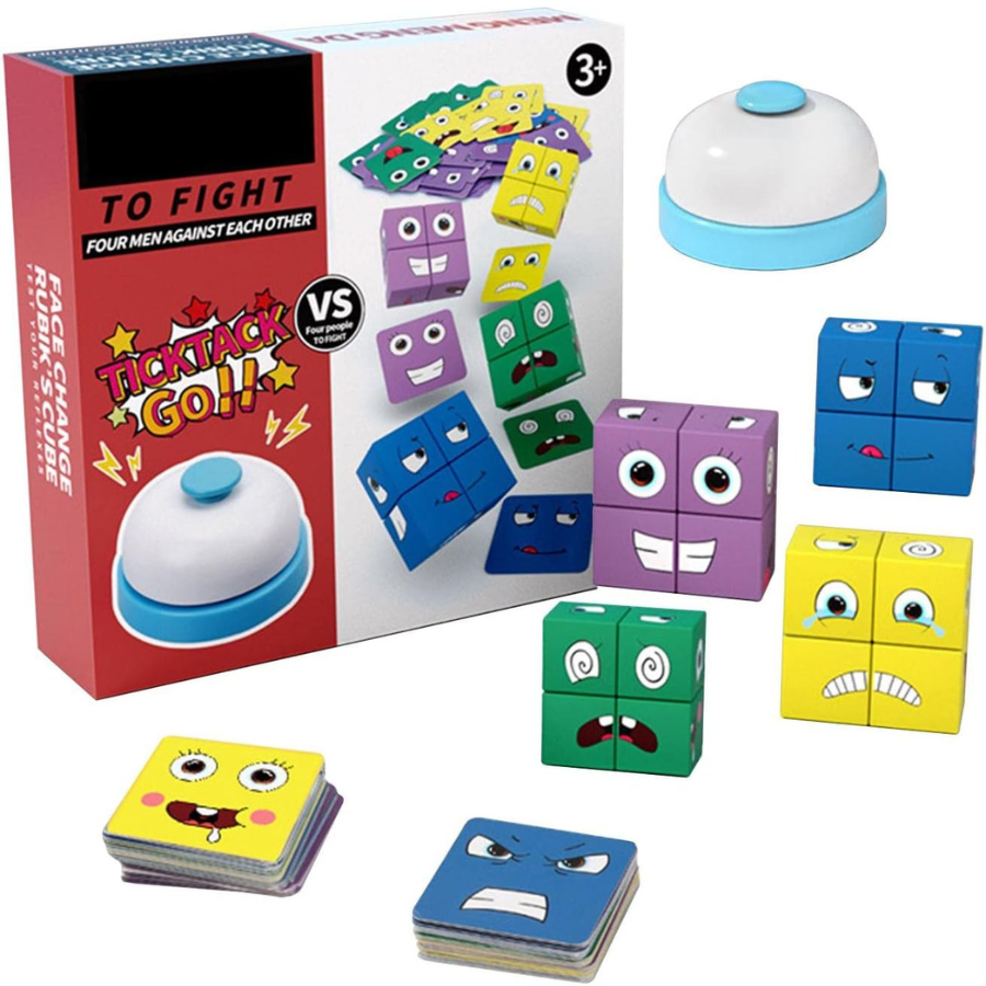 Cubo de Emociones con Timbre · Juego Familiar de Reflejo