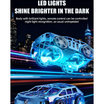 Auto-Dron 2 en 1 con Control Remoto y Luces LED