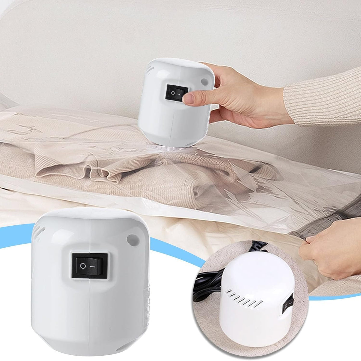 Bomba de Aire Eléctrica al Vacío + 1 Bolsa de REGALO 70x100