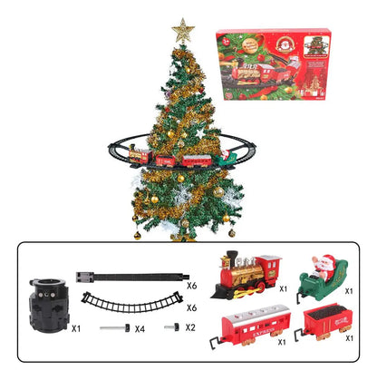 Tren Navideño Para Árbol Con Música Y Luces