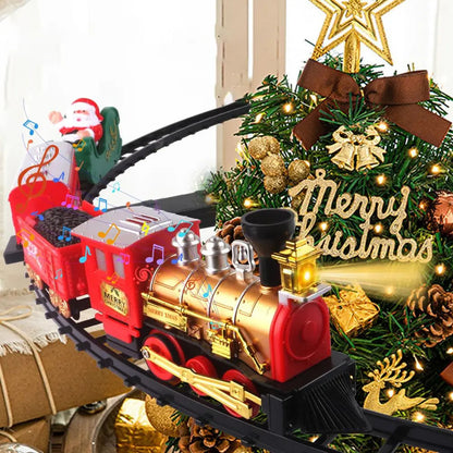 Tren Navideño Para Árbol Con Música Y Luces
