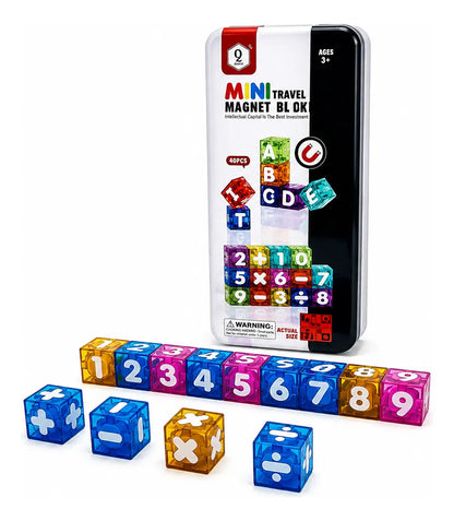 Kit de Bloques Magnéticos Educativos · 40 piezas con Letras, Números y Símbolos 🔤🧲