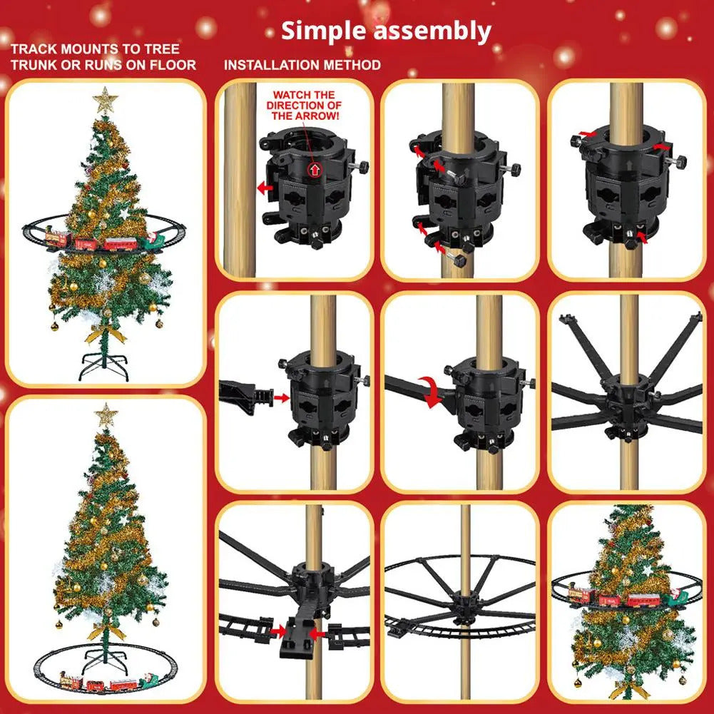 Tren Navideño Para Árbol Con Música Y Luces