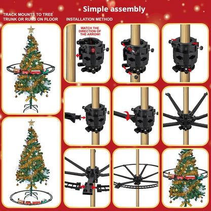 Tren Navideño Para Árbol Con Música Y Luces