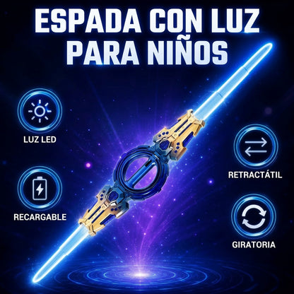Espada Giratoria LED Transformable - con luces y sonidos
