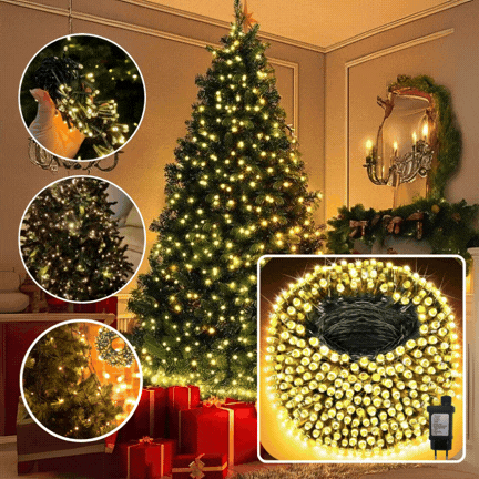 Luz Navideña Strobo 50 m · 1500 LED · Tu árbol como de película