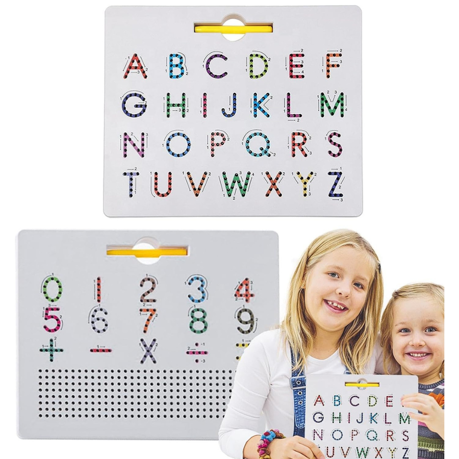 Pizarra Educativa Magnética Reversible — Letras y Números