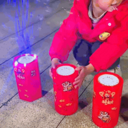 Máquina de Burbujas Navideña · Luces y sonido de fuegos artificiales