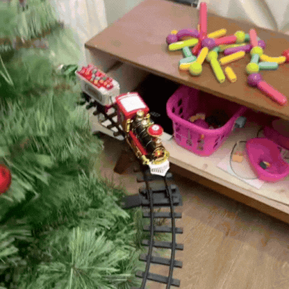 Tren Navideño Para Árbol Con Música Y Luces