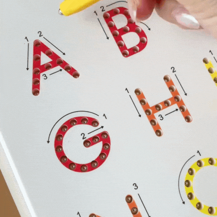 Pizarra Educativa Magnética Reversible — Letras y Números